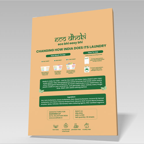 Eco Dhobi Laundry Sheets — 30 Washes